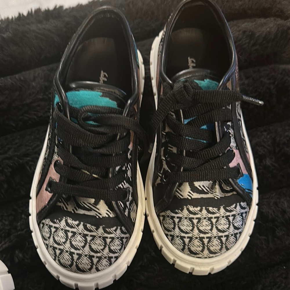 Salvatore Ferragamo Kids Sneakers - Black, Blue, Pink